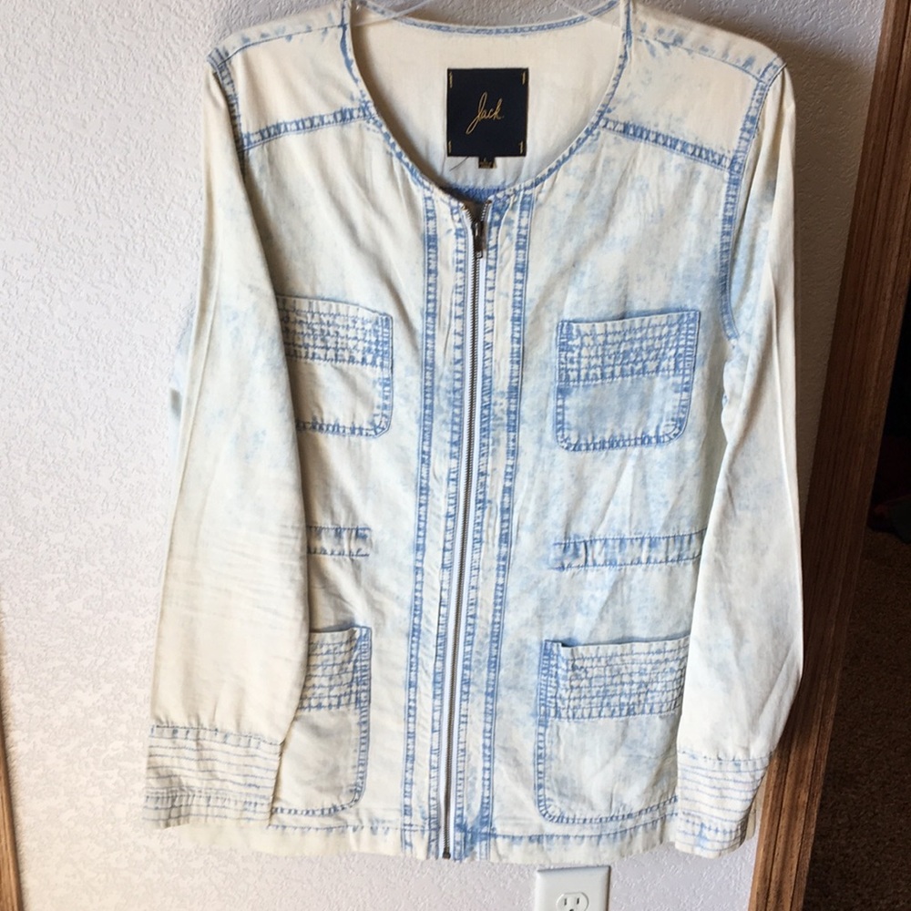 Acid washed denim jacket
